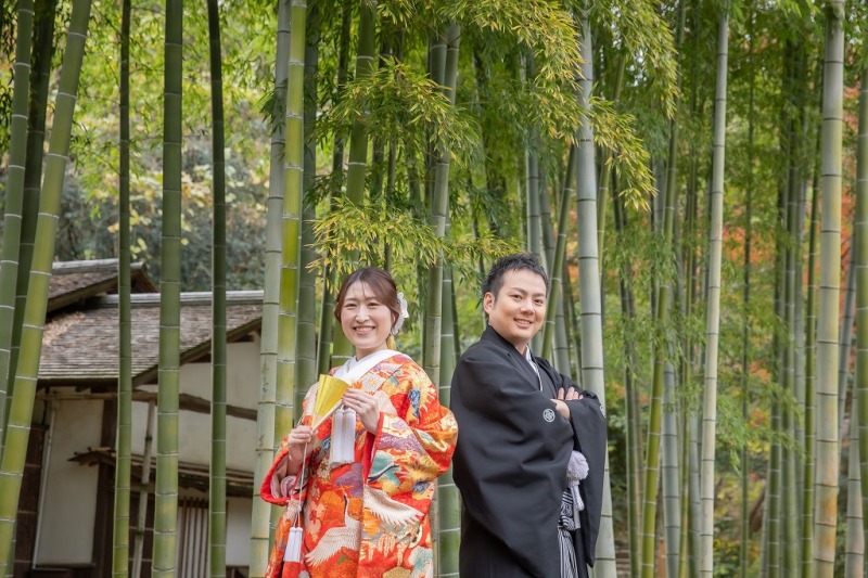 背中合わせショット