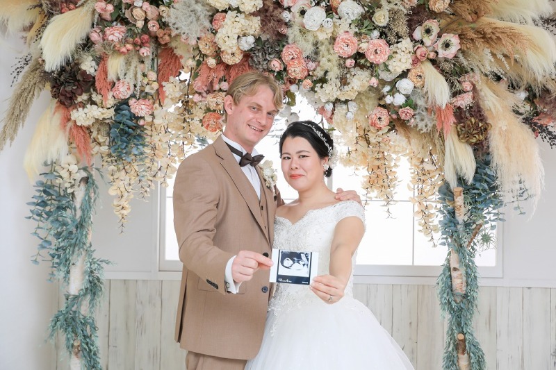 エコー写真と共に3人で