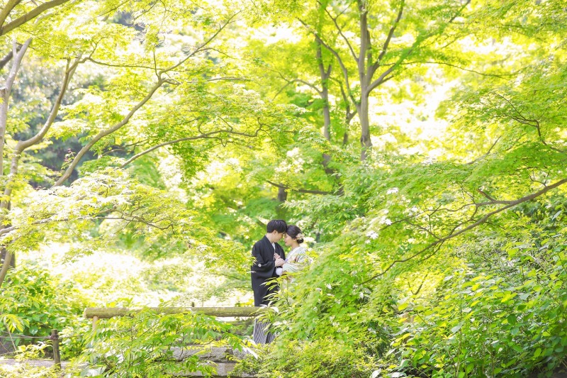 緑に包まれた空間で!