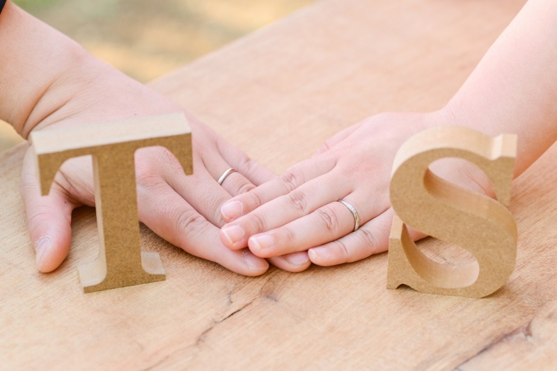 イニシャルと一緒に