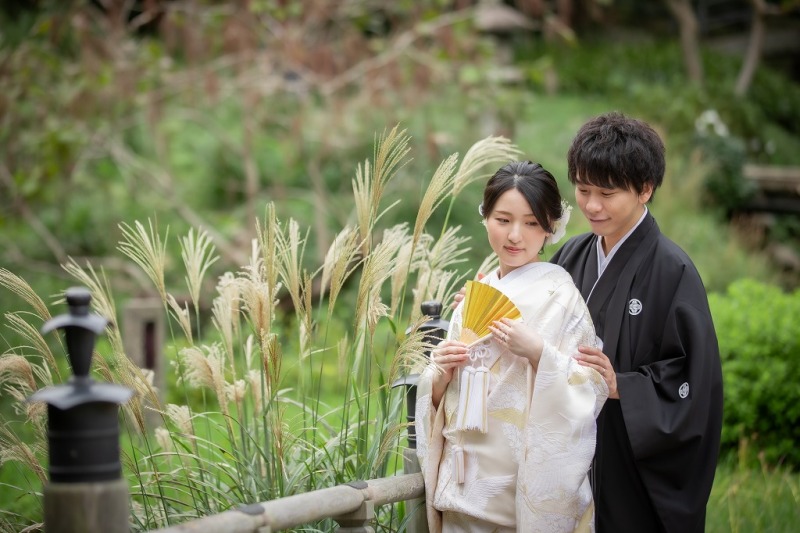 ススキと一緒に