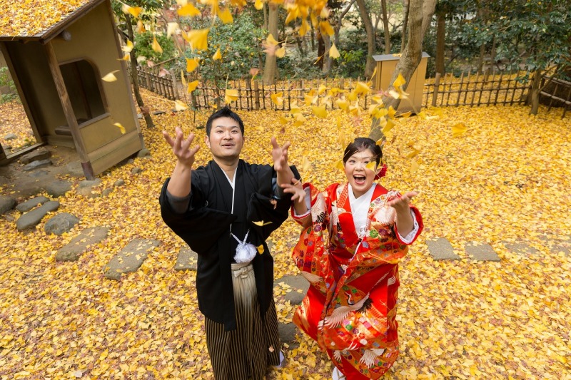 紅葉を散らせました 笑