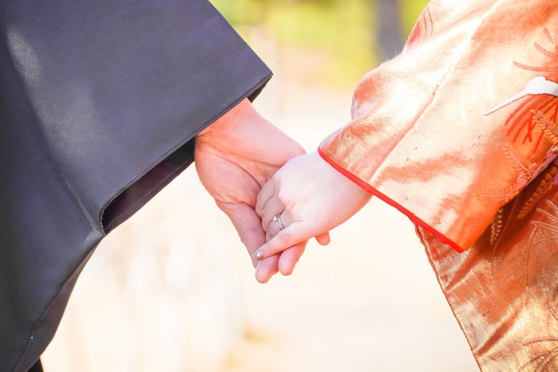 指輪がキラリ☆彡