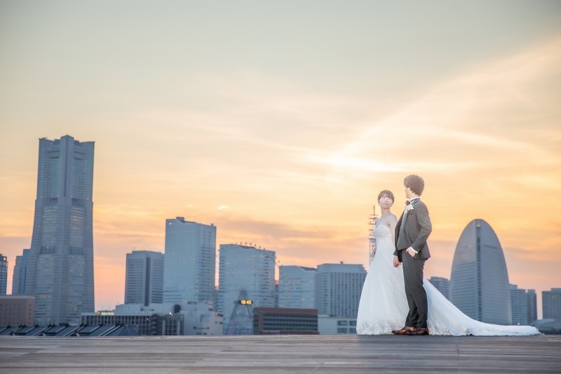 洋装はみなとみらい背景に！