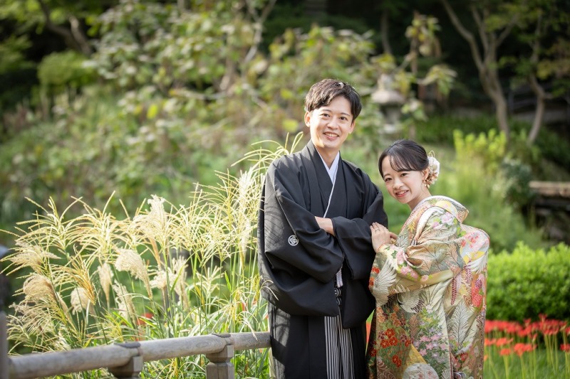 ススキと一緒に