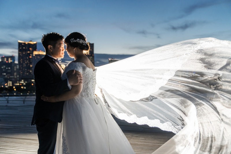 ベールをふわりっ!