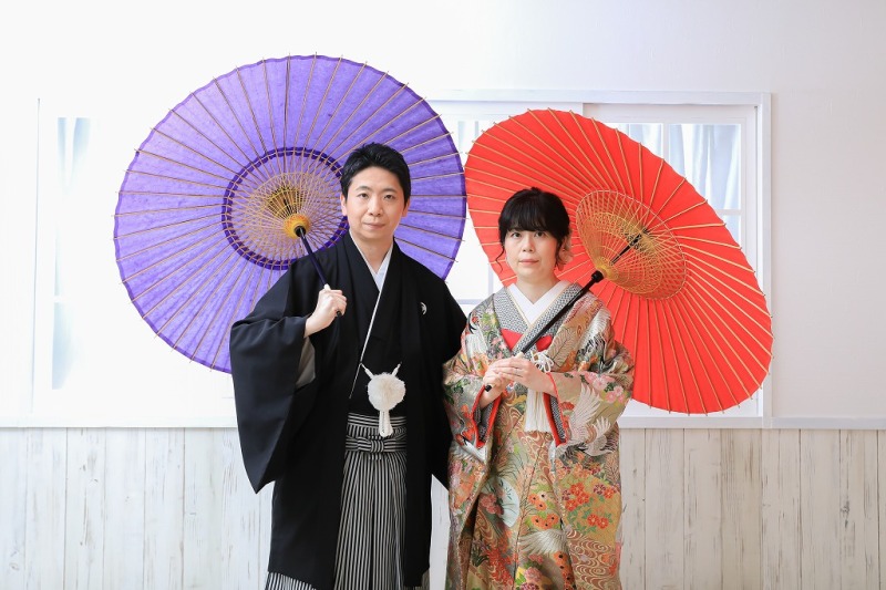 番傘を使用して