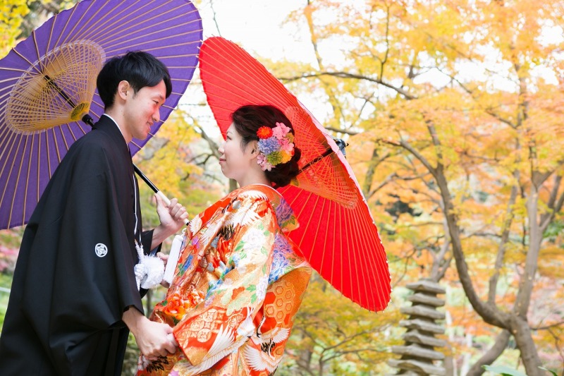 紅葉での前撮り