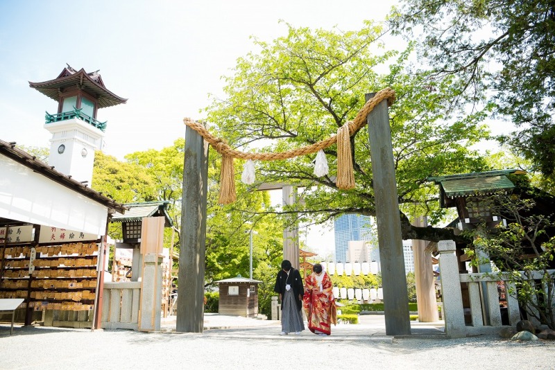 華雅苑 横浜店_神社・寺院で撮影できる