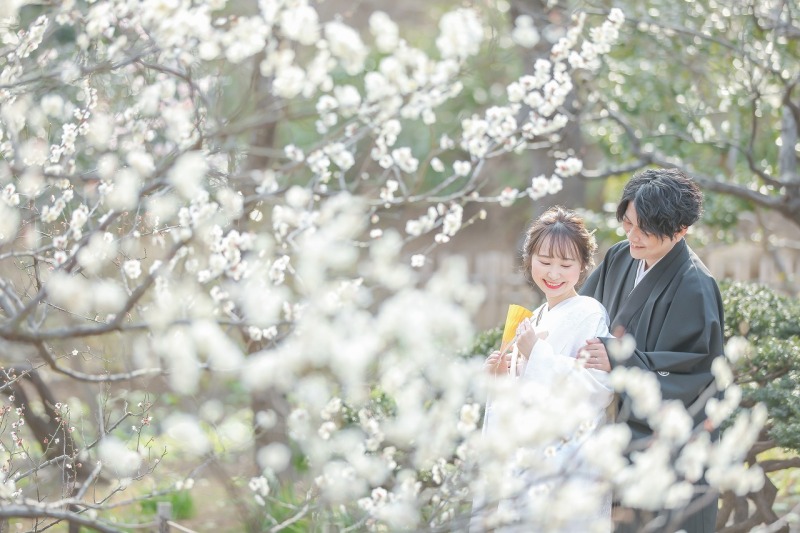季節のお花が和装の雰囲気を引き立てます