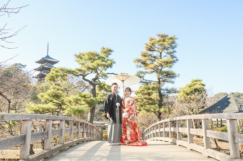 【お年玉★1/4～1/12撮影】三渓園+スタジオ★和装弐点プラン《衣装追加料金なし・申請料・移動費・データ100カット付き！》