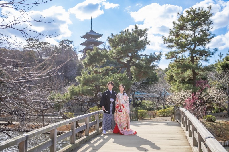 【フォトレイト限定★2月撮影対象】三渓園+スタジオ★和装弐点プラン《衣装追加料金なし・申請料・移動費・データ100カット付き!》