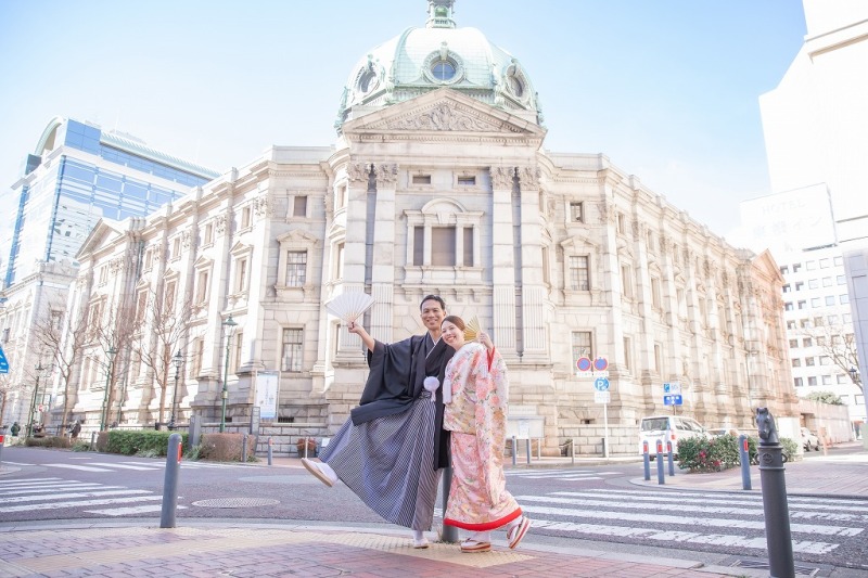 《夏限定7/1～8/16》開港記念or馬車道ロケ&times;スタ★和装壱点プラン【土日祝日料金無料・申請料・送迎・データ100カット付き】