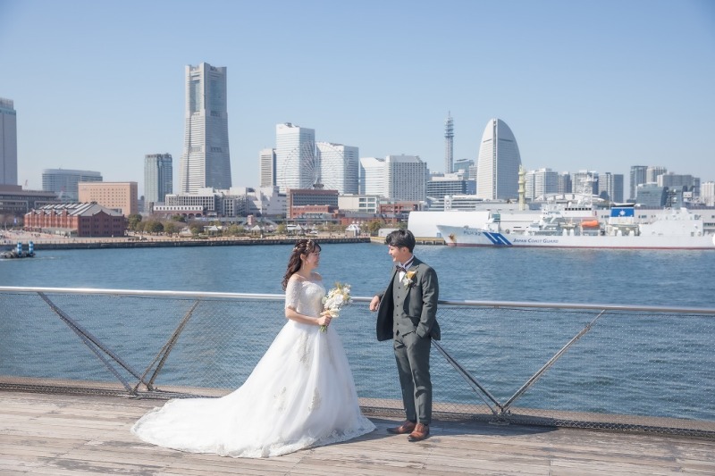 【通年】和洋ロケスタ(大桟橋：日中＋スタ)弐点プラン《衣装追加料金なし・申請料・移動費・データ100枚付き！》