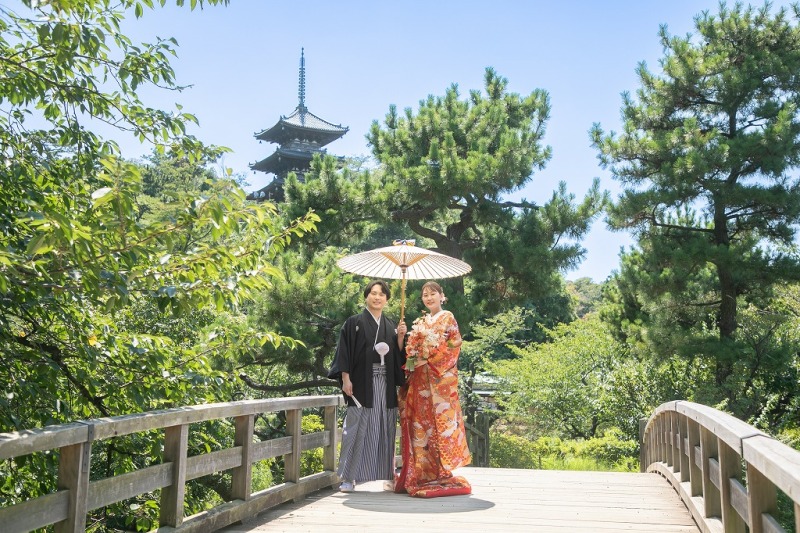 【SUMMER割★7/1~8/16撮影】三渓園+スタジオ★和装弐点プラン《衣装追加料金なし・申請料・移動費・データ230枚付き》