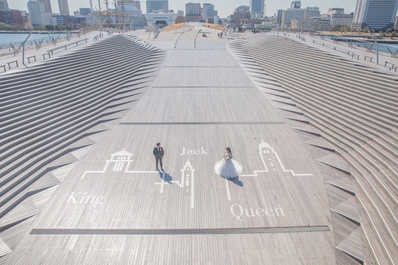 【通年】和洋ロケスタ(大桟橋：日中＋スタ)弐点プラン《衣装追加料金なし・申請料・移動費・データ100枚付き！》