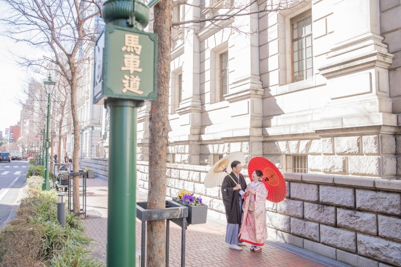 【お年玉★1/4～1/12撮影】馬車道or開港+スタジオ★和装弐点プラン《衣装追加料金なし・申請料・移動費・データ100枚付き》