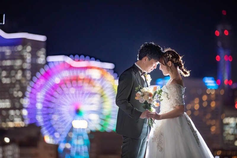 【フォ割★11/26~12/15撮影】和洋ロケ(三渓園+大桟橋:夜景)弐点プラン《衣装追加料なし・申請料・移動・データ210枚》
