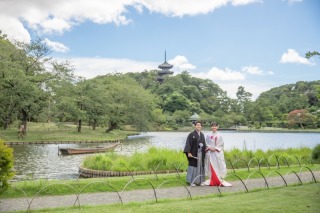 《夏限定9/30まで！》三渓園ロケーション撮影付き！和洋スタジオ弐点プラン【アルバム・申請料・送迎・データ100カット付き】