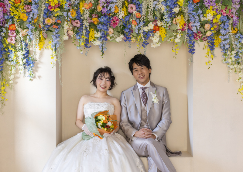 カラフルなお花と!