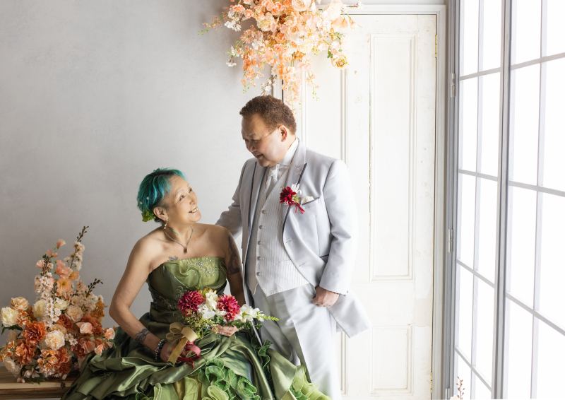 お2人で見つめあって