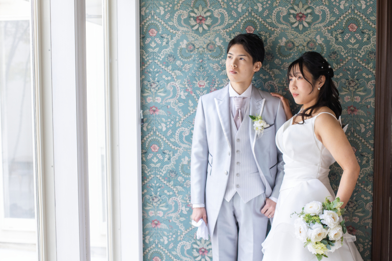 ウェディングドレスで撮影！