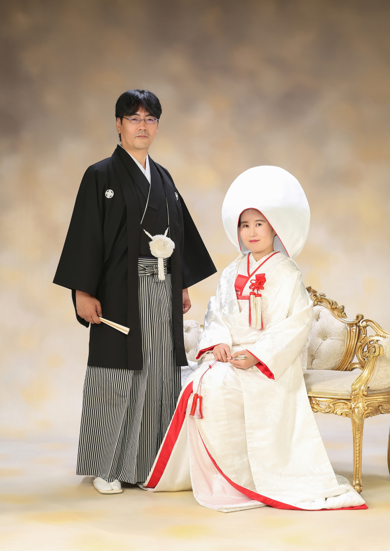 綿帽子を被って…
