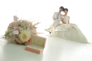 ウェディングドレスでの撮影♪