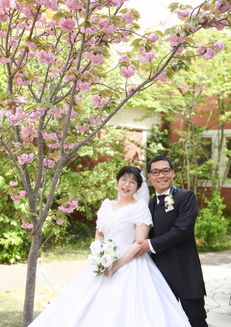 八重桜と一緒に♪