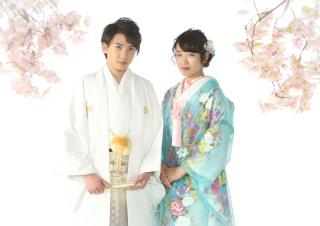 春らしいお着物で