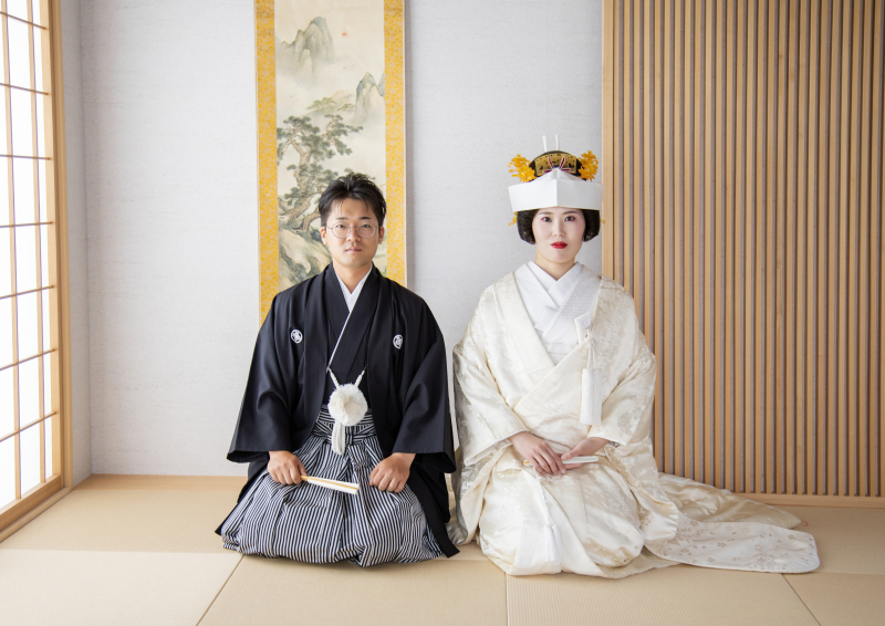 白無垢＆角隠しで撮影！