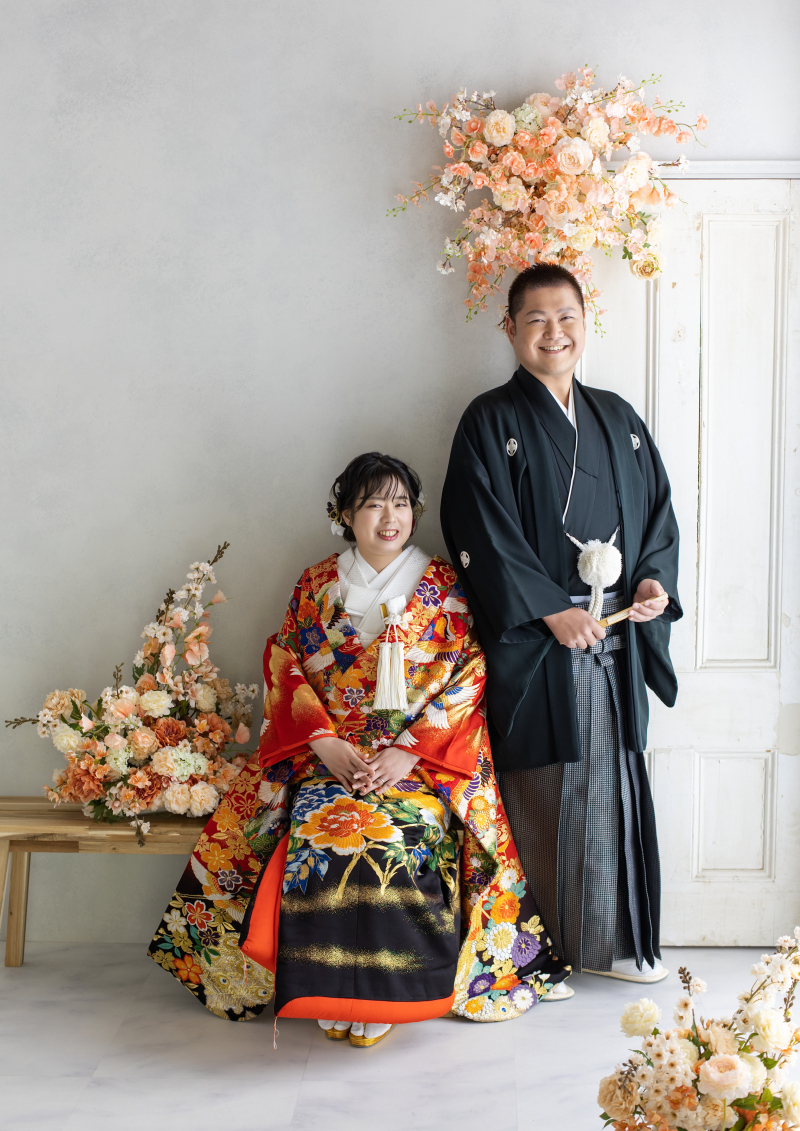 ピンクのお花の背景で!