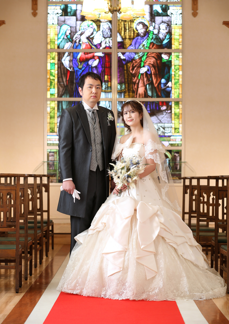 チャペル風のスタジオで!