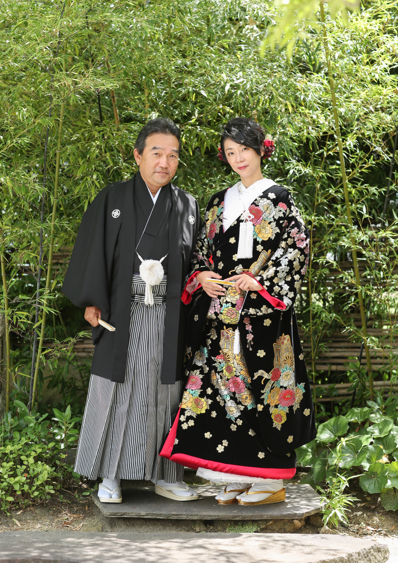 和装×竹の背景で!