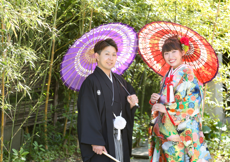 和傘&竹で華やかに!