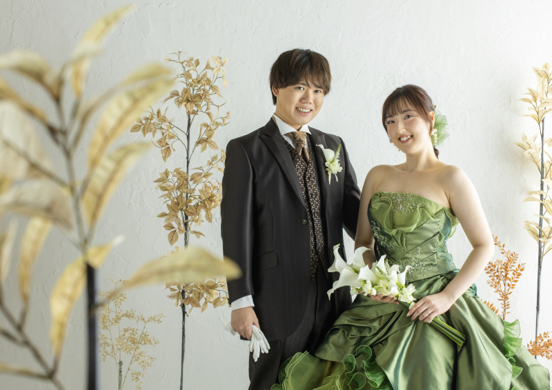 カラードレスで撮影!