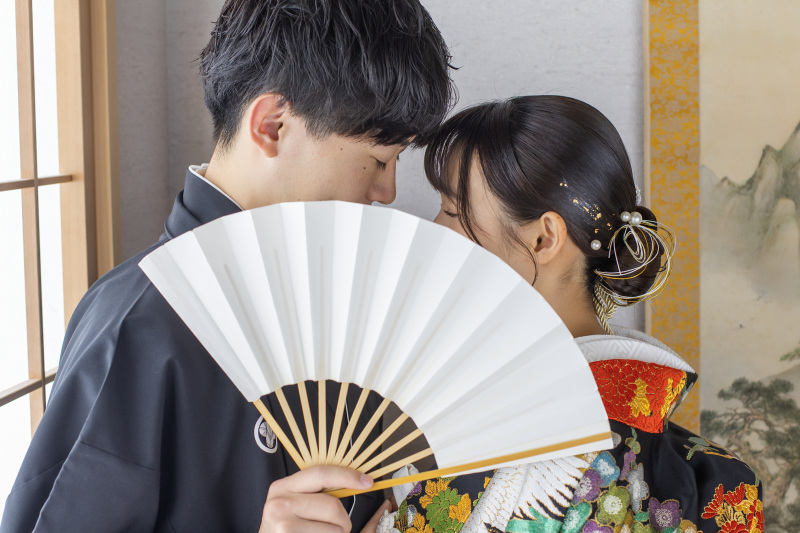 華やかな色打掛で!