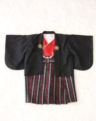 ワンタッチ和装　男の子80cm　黒