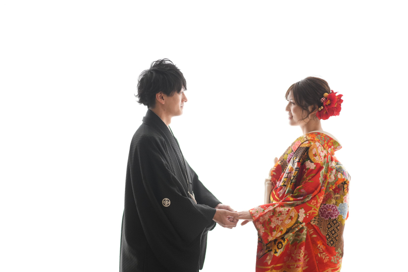 色打掛×紋付袴