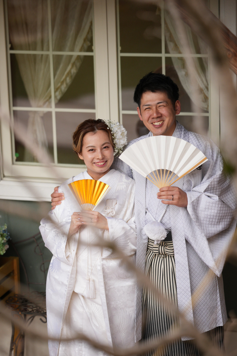 白無垢×ガーデン撮影