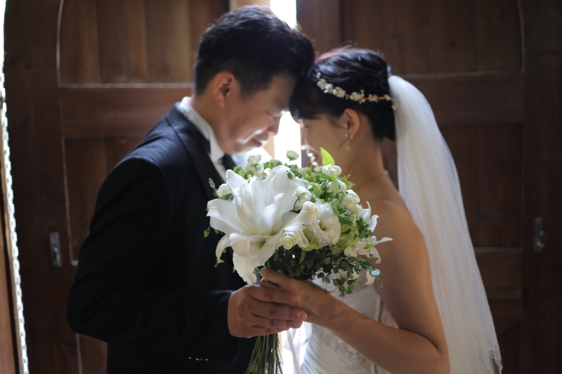 チャペルの入り口も撮影スポットです