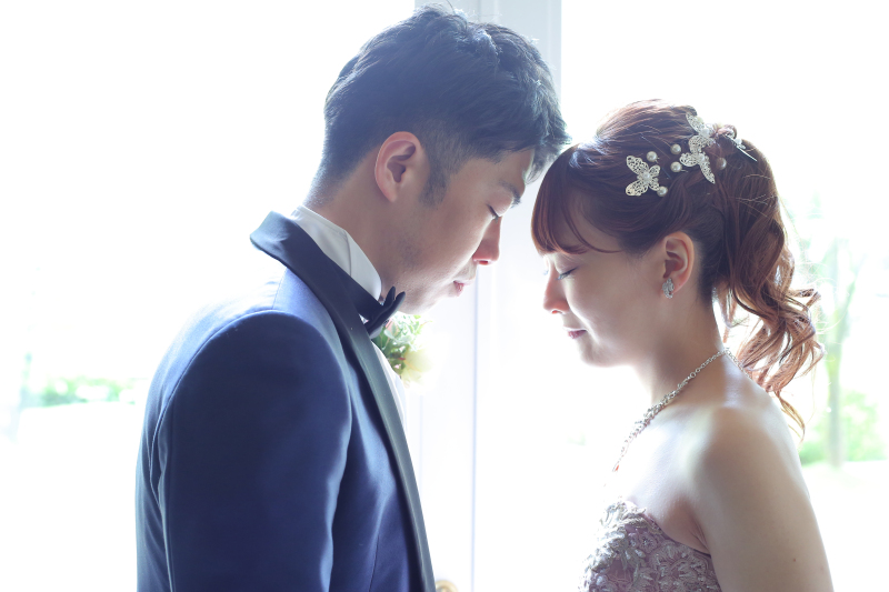 続いてカラードレス撮影です