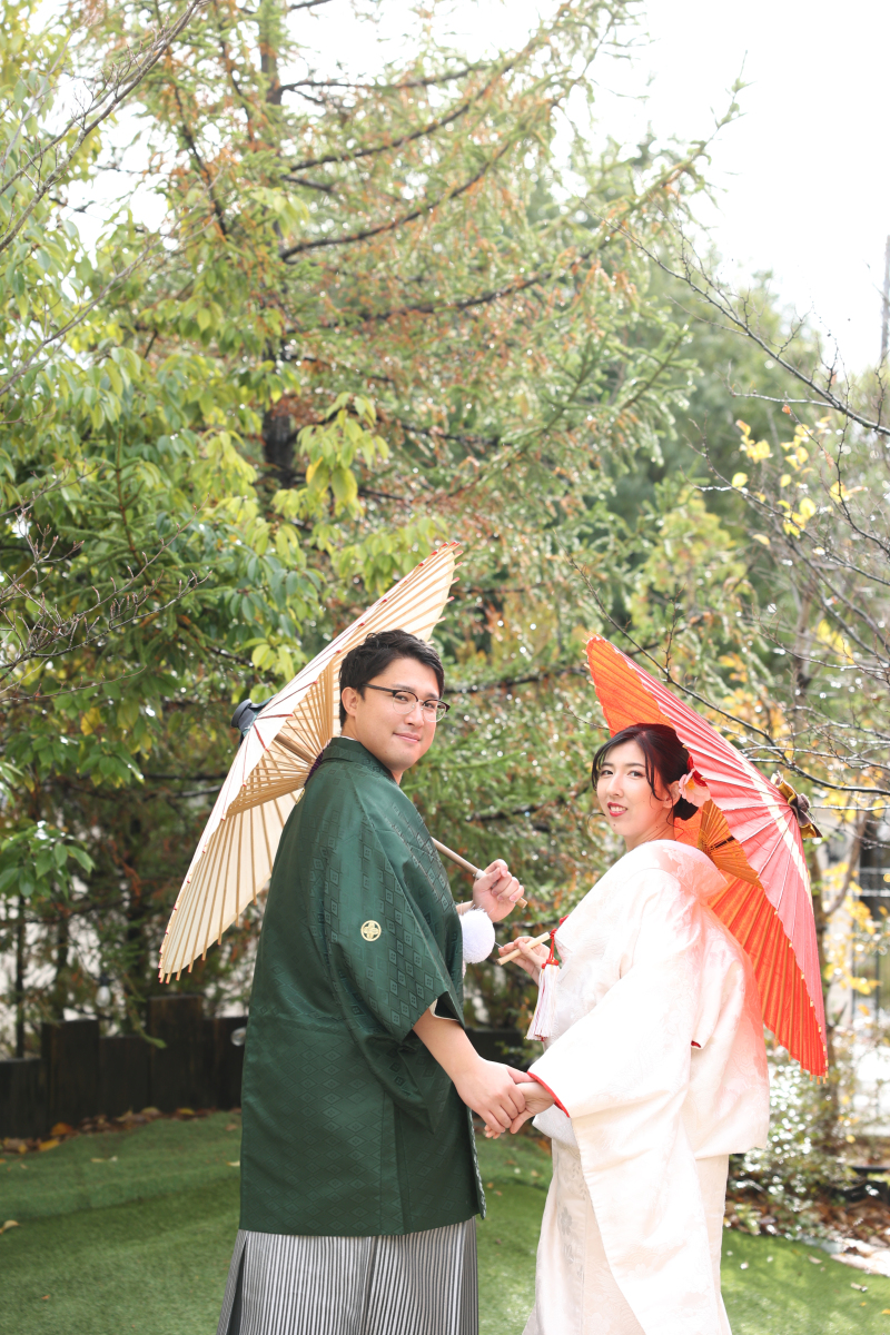 白無垢ガーデン撮影