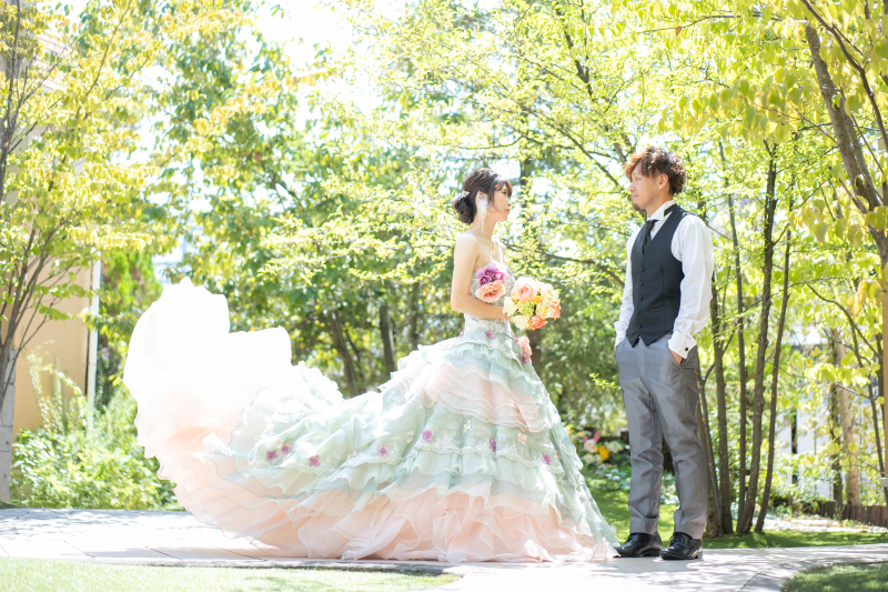 カラードレス×タキシード