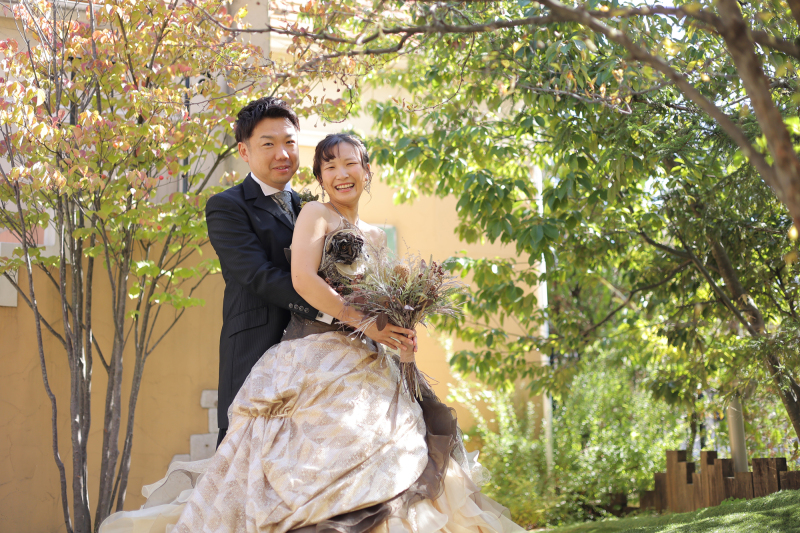 カラードレスはガーデン撮影を中心に行いました