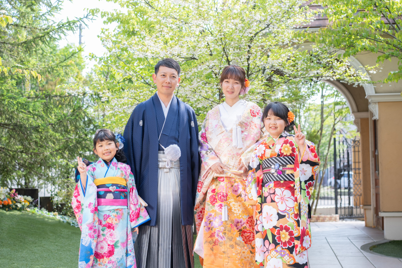 色打掛×紋付袴×お子様も和装で