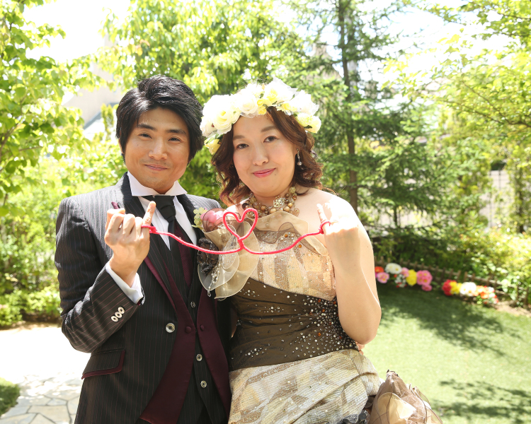 赤い糸で結ばれるお二人・・・