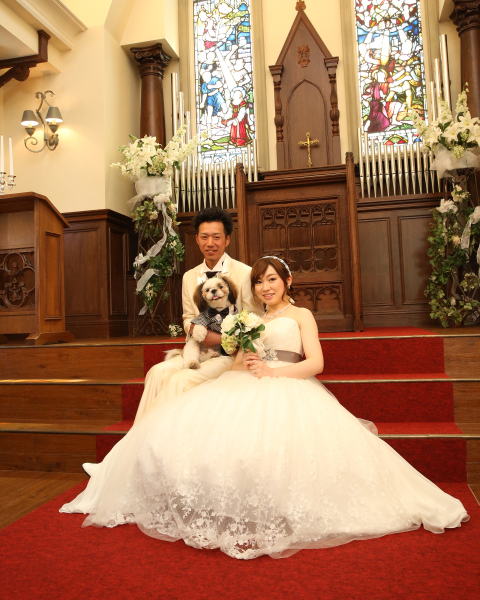 わんちゃんもばっちりカメラ目線♪