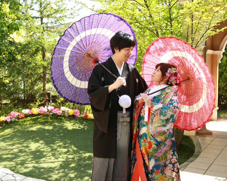 木漏れ日の中で和装撮影♪