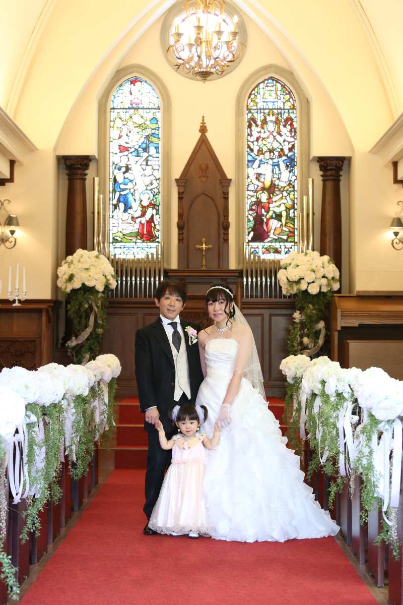 かっちりしたポーズはチャペルで！